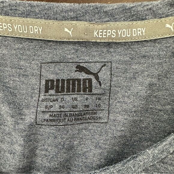 PUMA Blue Logo T-Shirt small - Picture 6 of 8
